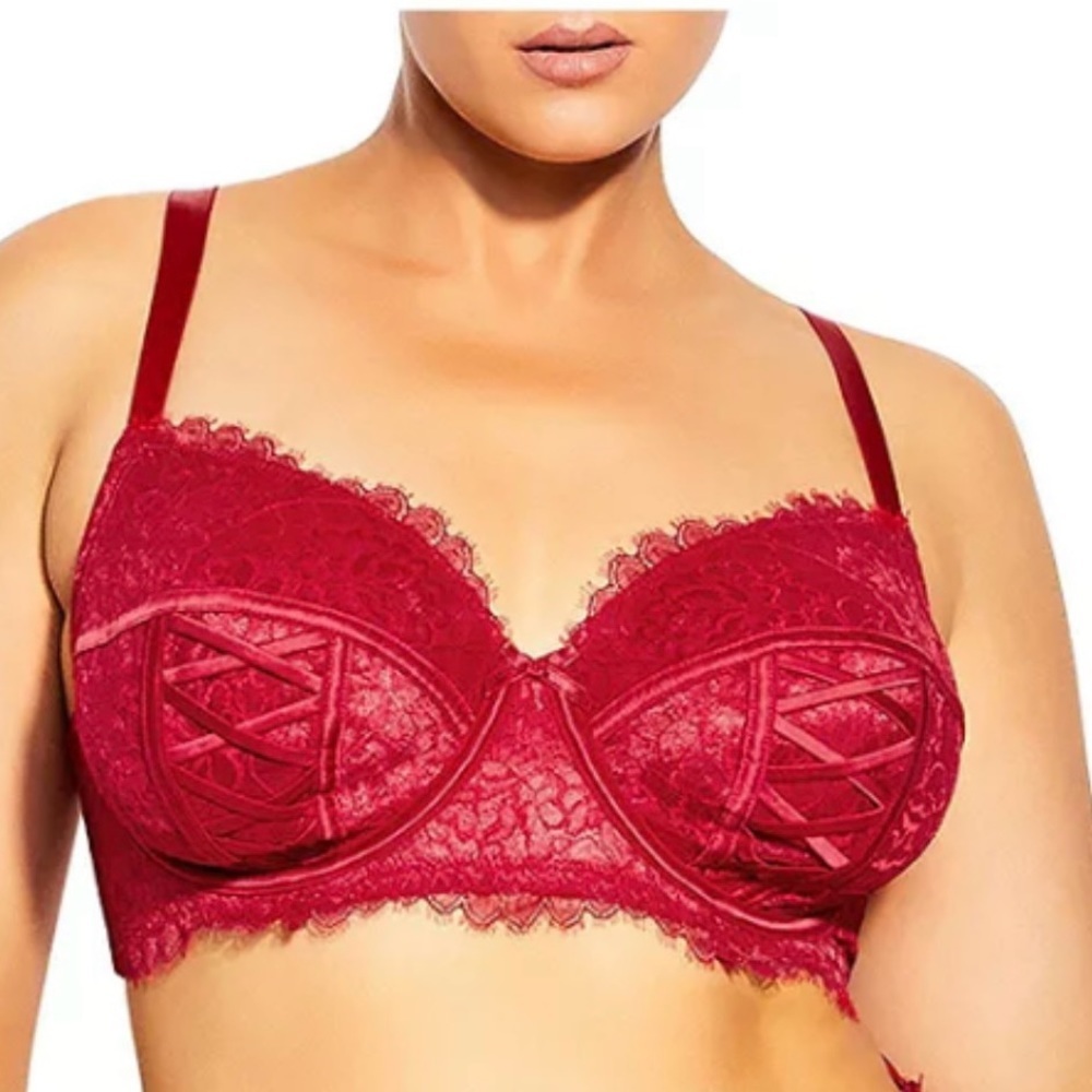 FOX & ROYAL | Women's Plus Size Irina Underwire Demi Bra Size 46DD New